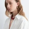 Chemise en coton ajustée à la taille
