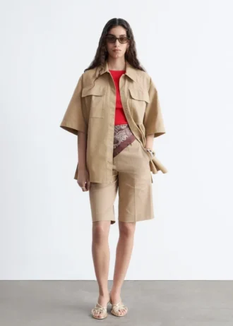 Chemise en coton à manches courtes