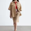 Chemise en coton à manches courtes