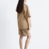 Chemise en coton à manches courtes