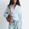 Chemise en coton à nouer à la taille