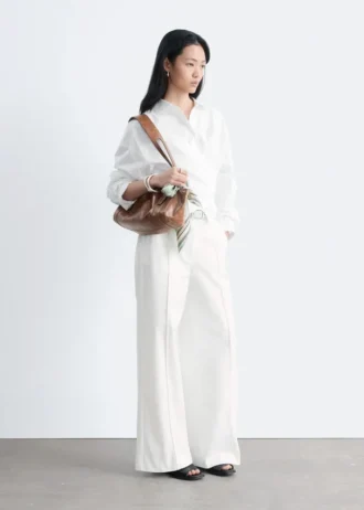 Chemise en coton à nouer à la taille