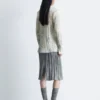Chemise en crêpe avec ceinture à nouer