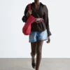 Chemise en lin à plis à la taille