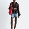 Chemise en lin à plis à la taille