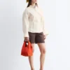 Chemise en lin à plis à la taille