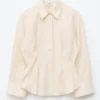 Chemise en lin à plis à la taille