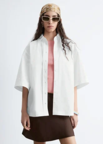Chemise à manches courtes en coton