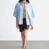 Chemise à manches courtes en coton