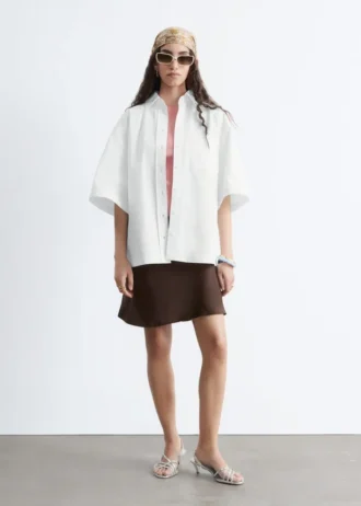 Chemise à manches courtes en coton