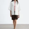 Chemise à manches courtes en coton