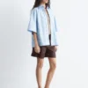 Chemise à manches courtes en coton