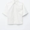Chemise à manches courtes en coton