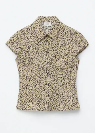 Chemise à nouer dans le dos à motif floral