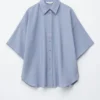 Chemise oversize à manches trois-quarts