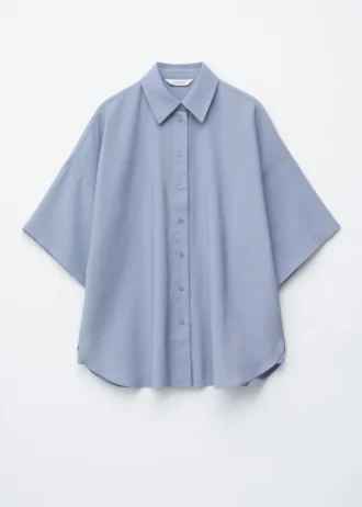 Chemise oversize à manches trois-quarts