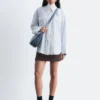 Chemise à poches plaquées et rayures