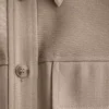 Chemise structurée en laine et coton