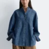 Chemisier en denim oversize