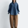 Chemisier en denim oversize