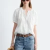 Chemisier oversize à manches bouffantes