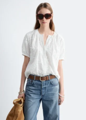 Chemisier oversize à manches bouffantes