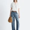 Chemisier oversize à manches bouffantes