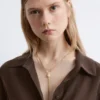 Collier lariat avec nœud