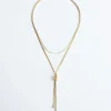 Collier lariat avec nœud