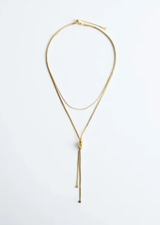 Collier lariat avec nœud