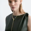 Collier lariat à chaîne serpent
