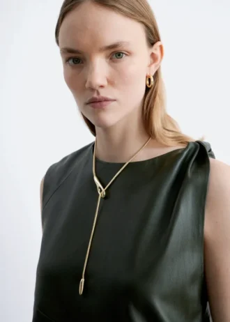Collier lariat à chaîne serpent