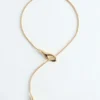 Collier lariat à chaîne serpent