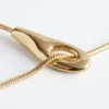 Collier lariat à chaîne serpent