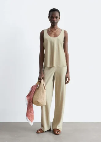 Pantalon en sergé à cordon