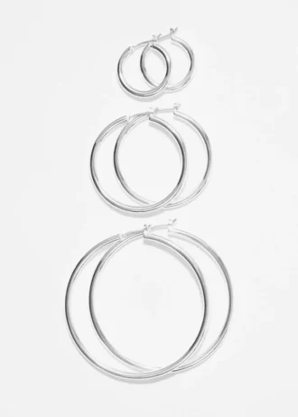 Ensemble de boucles d&rsquo;oreilles créoles