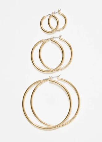 Ensemble de boucles d&rsquo;oreilles créoles