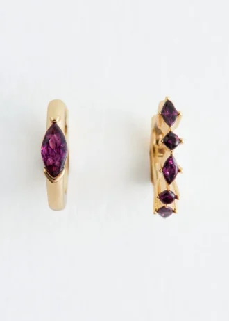 Ensemble de boucles d&rsquo;oreilles créoles en cristal