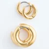 Ensemble de boucles d&rsquo;oreilles créoles épaisses
