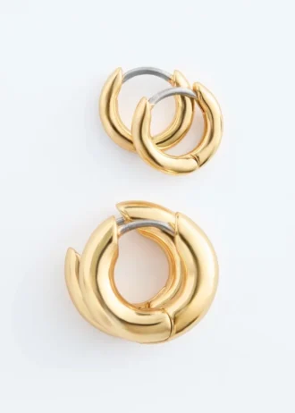 Ensemble de boucles d&rsquo;oreilles créoles épaisses