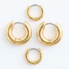 Ensemble de boucles d&rsquo;oreilles créoles épaisses