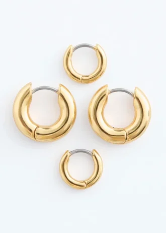Ensemble de boucles d&rsquo;oreilles créoles épaisses