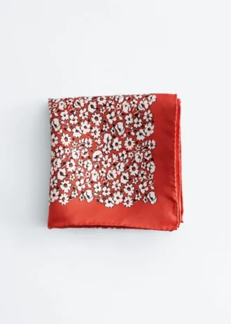 Foulard en soie à imprimé floral