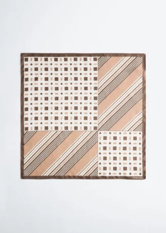 Foulard en soie à imprimé graphique