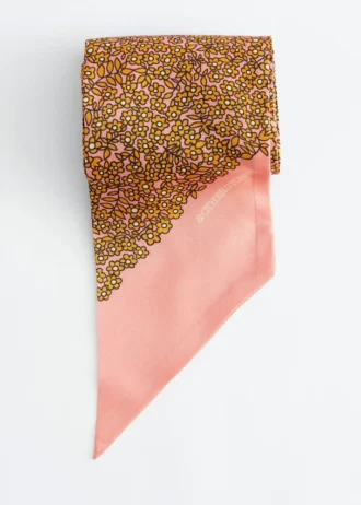Foulard fin en soie imprimée