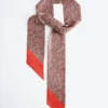 Foulard fin en soie imprimée