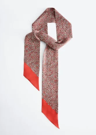 Foulard fin en soie imprimée