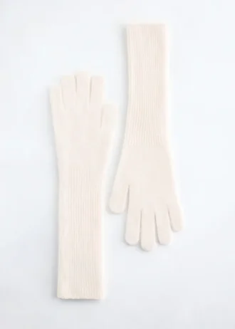 Gants en cachemire brossé tricoté
