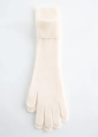 Gants en cachemire brossé tricoté