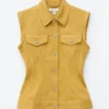 Gilet en denim ajusté